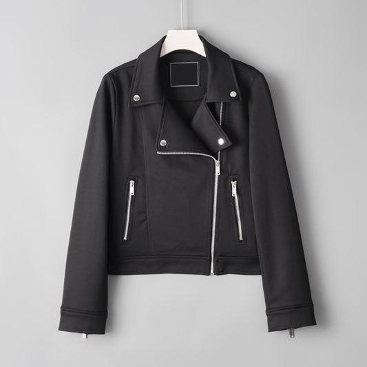 Versatile Short, Cool Biker-style Jacket For Women